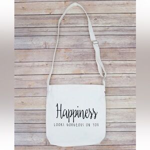 G & L Quote Canvas Tote Happiness Looks Gorgeous on You by Grace & Lace - NEW